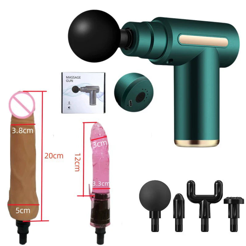 Massage Gun Dildo Rung Đa Chức Năng Siêu Thư Giãn 