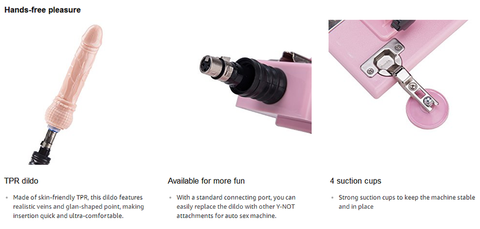 Máy Quan Hệ Dildo Hồng Mạnh Mẽ Thăng Hoa Riêng Tư
