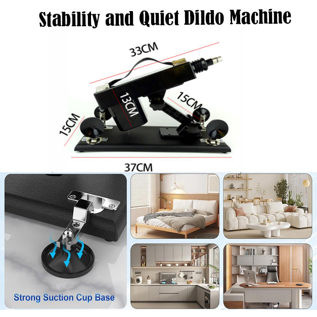 Máy tự động 2 dildo đen trắng thông minh ảo tưởng thỏa mãn