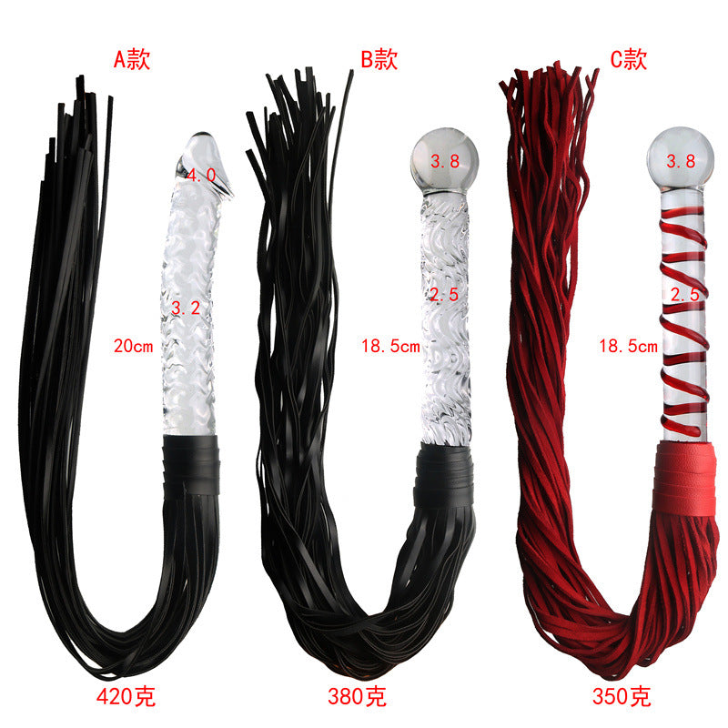 BDSM Glass Wand Flogger Roi Kính Đa Năng Thân Mật