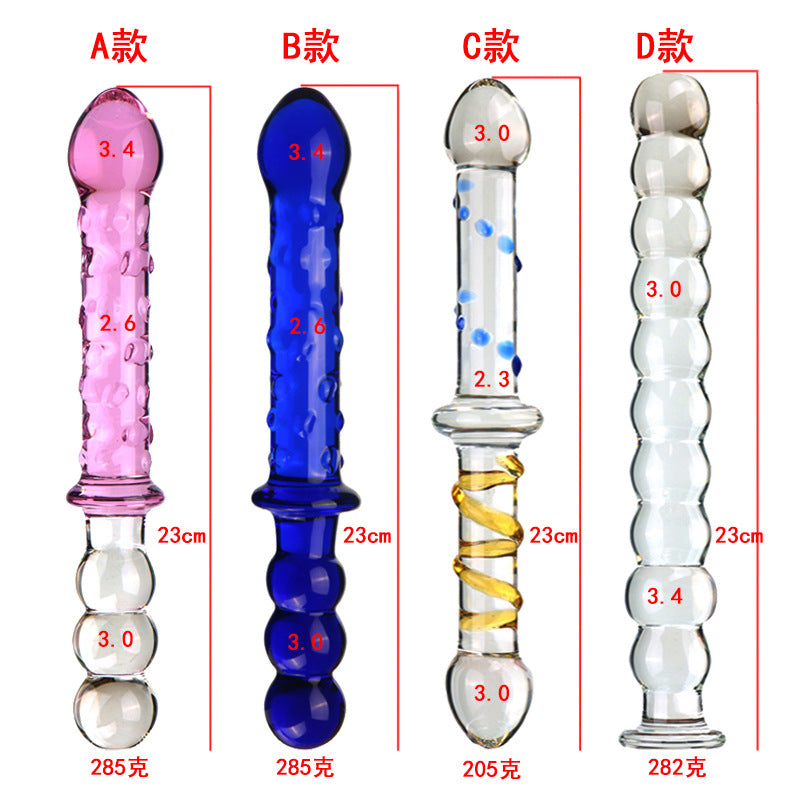 Dildo Kính Chuỗi Trong Suốt Beginner An Toàn Siêu Dễ