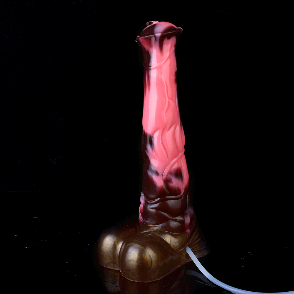 Dildo Ngựa 25cm Đỏ Phun Nước Ướt Át Khổng Lồ Fantasy