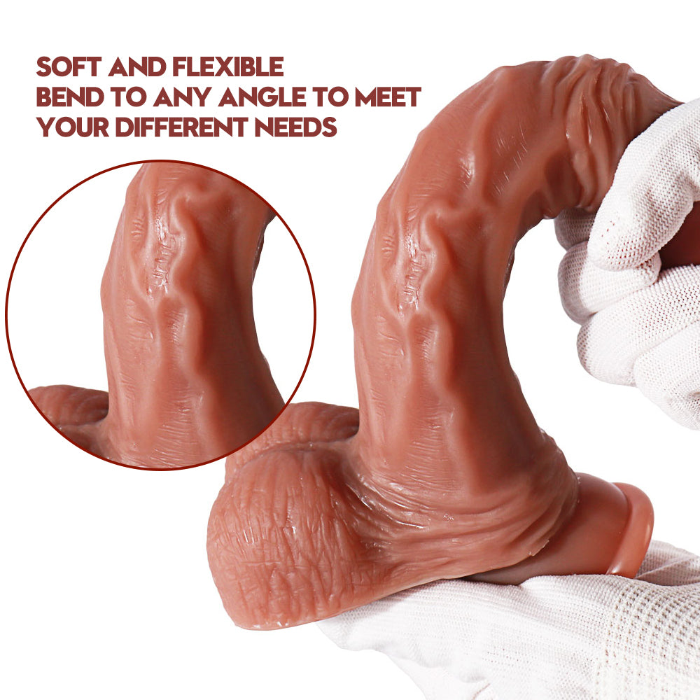 Dildo Silicone Gân Thịt 19cm Sướng Như Thật Dildo Silicone Gân Thịt 19cm Sướng Như Thật