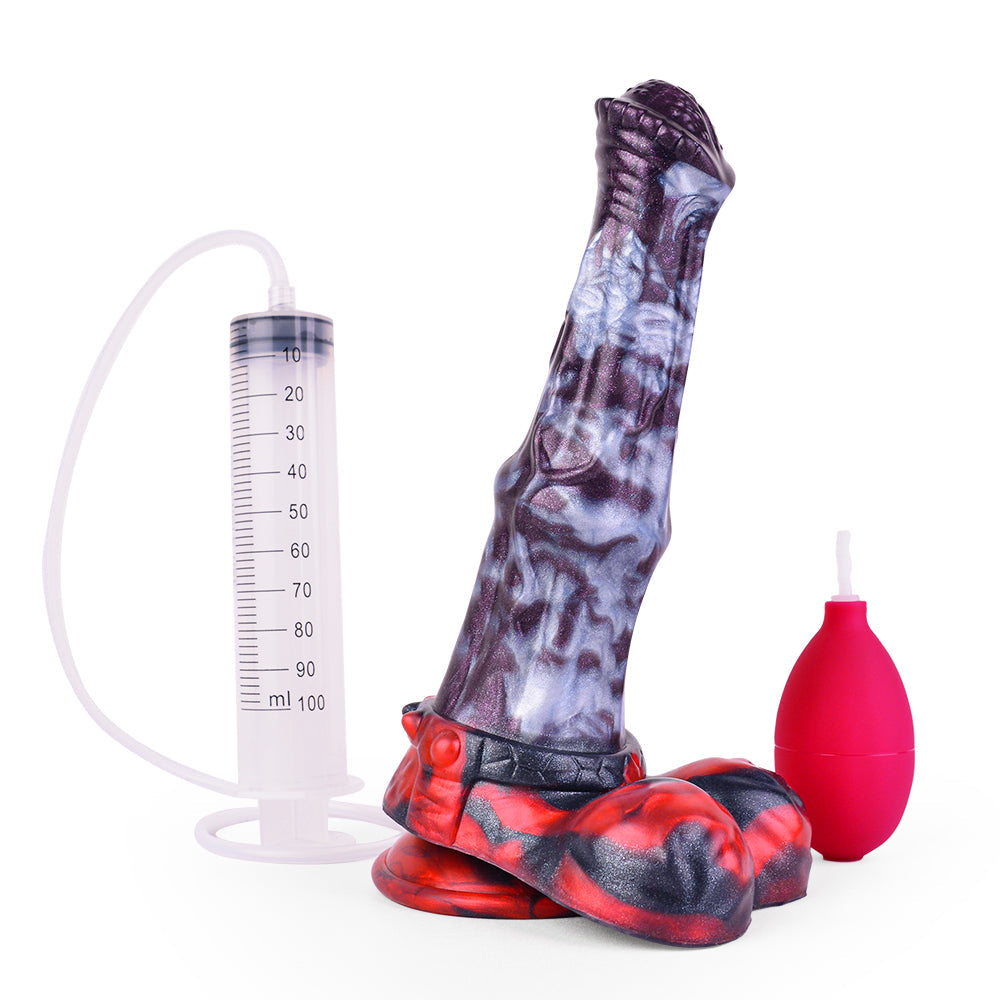 Ngựa 9 Inch Silicon Phun Nước Đam Mê Hoang Dã