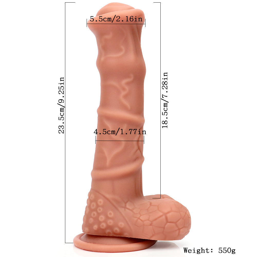 Dildo Ngựa XXL Silicon 23cm Khổng Lồ Fantasy Mãnh Liệt