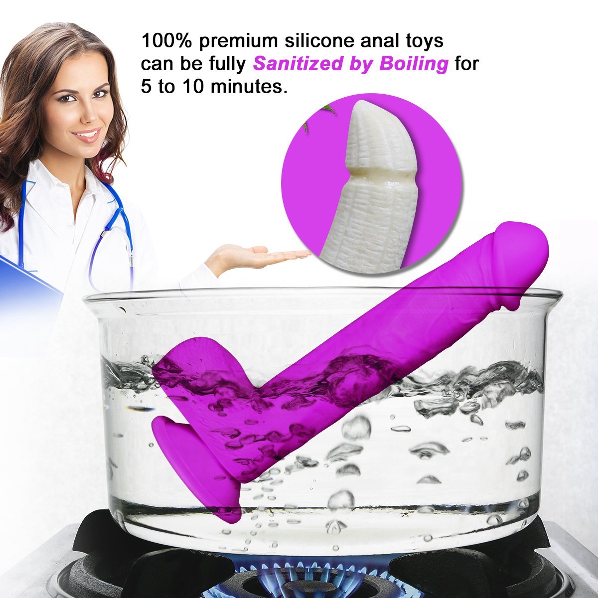 Dildo Hồng 9.5Inch Siêu Mềm Lắc Lư Thật