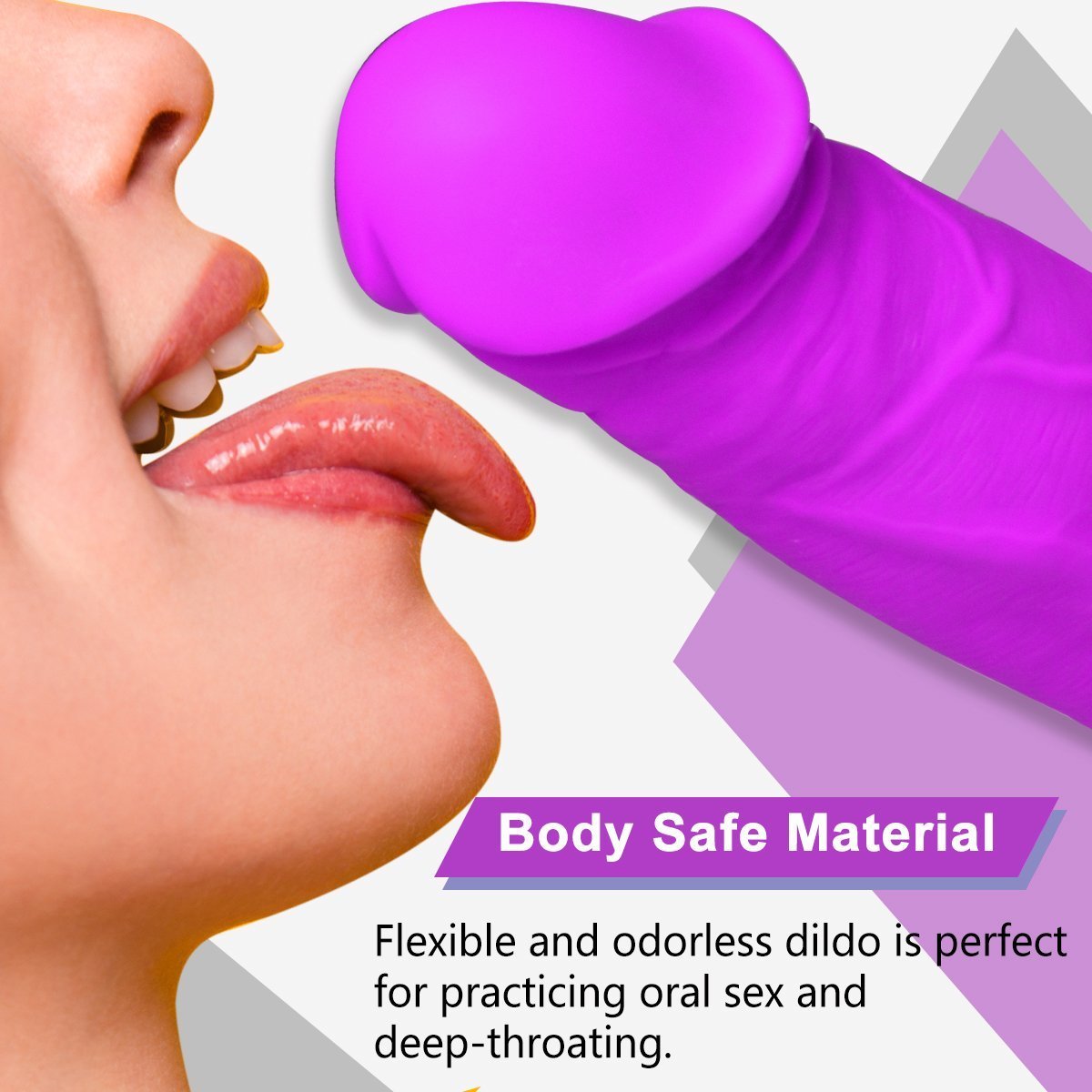 Dildo Hồng 9.5Inch Siêu Mềm Lắc Lư Thật