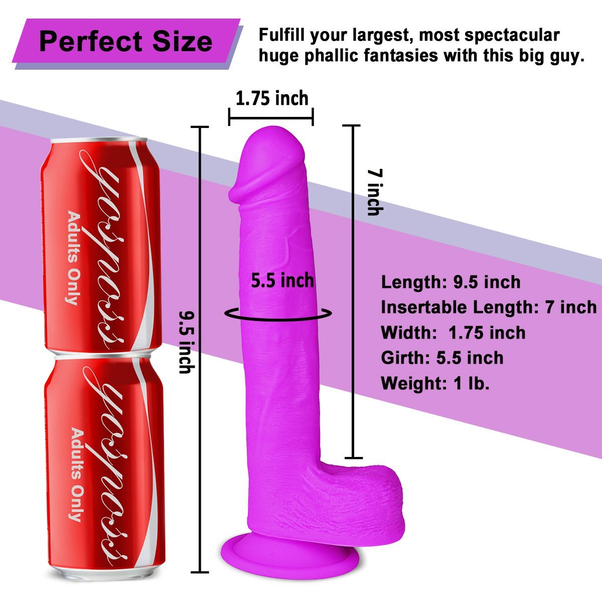 Dildo Hồng 9.5Inch Siêu Mềm Lắc Lư Thật