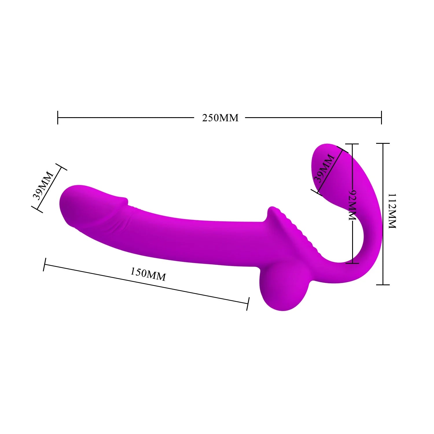 Strapless Dildo Tím Phun Nước Đam Mê Đỉnh Cao