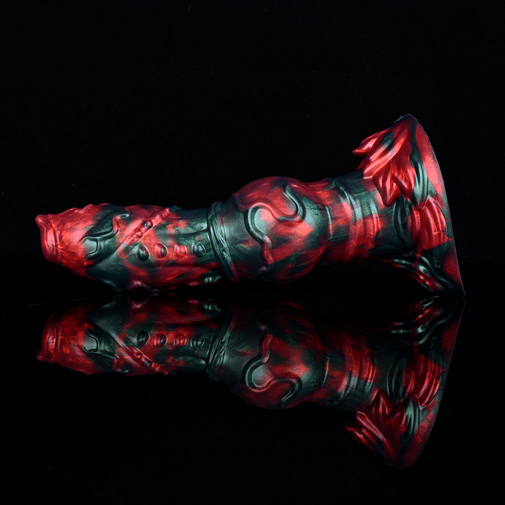 Dildo Knot Chó 9'' Đỏ Giáng Sinh Thú Tính Siêu Khủng