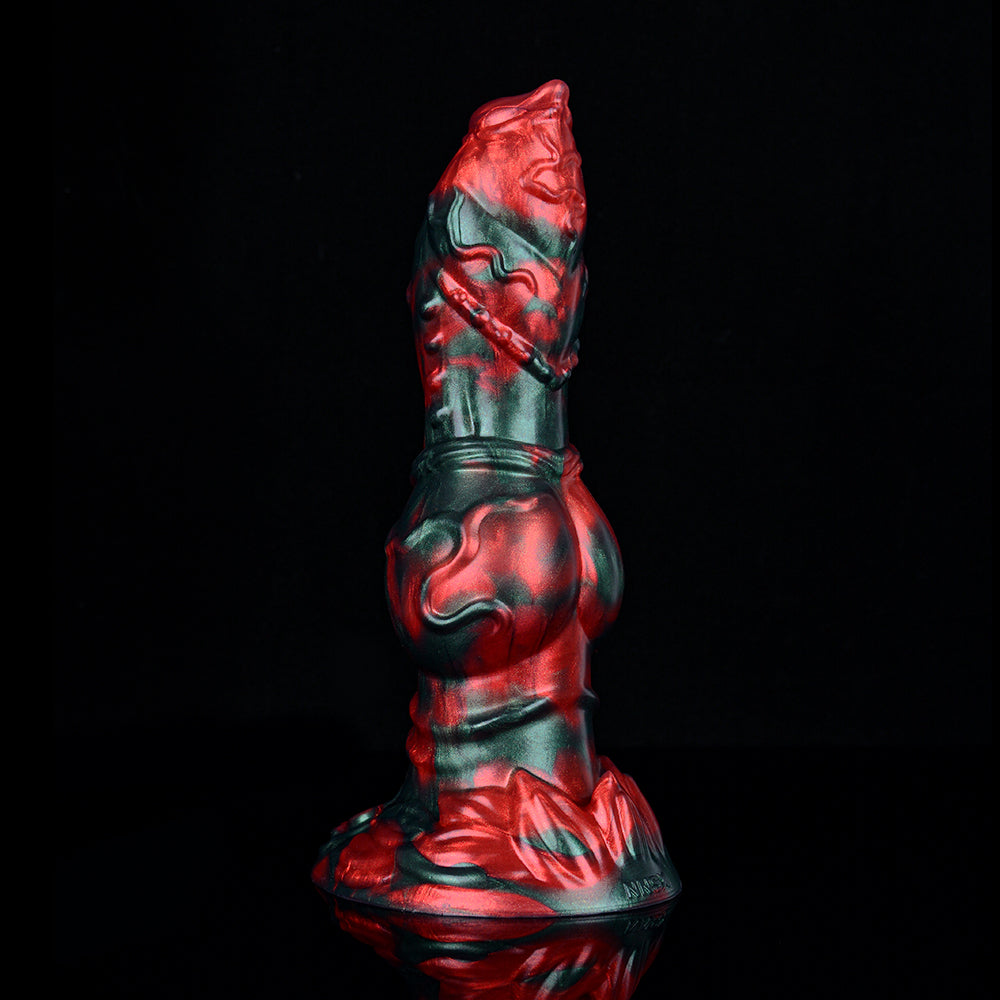 Dildo Knot Chó 9'' Đỏ Giáng Sinh Thú Tính Siêu Khủng