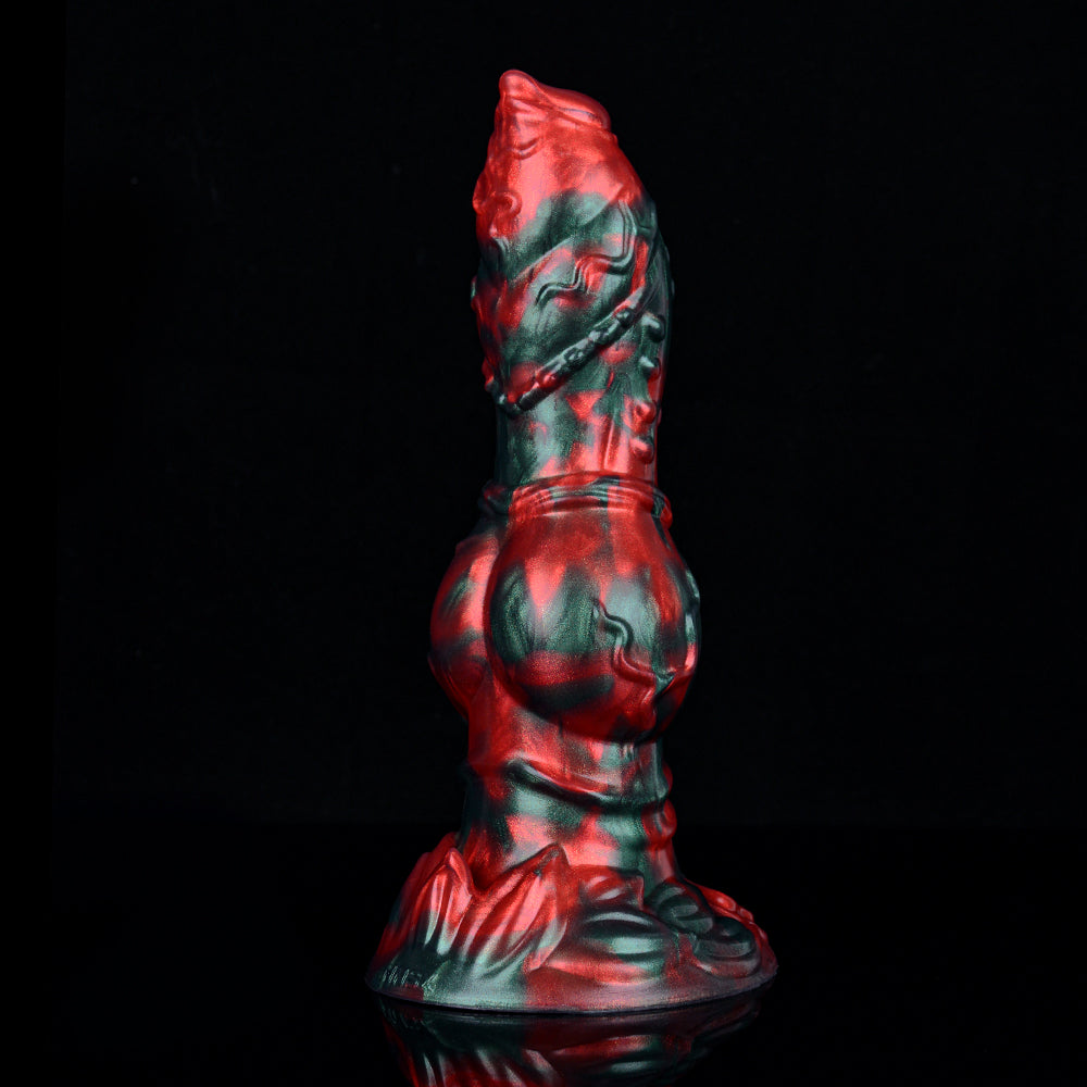 Dildo Knot Chó 9'' Đỏ Giáng Sinh Thú Tính Siêu Khủng