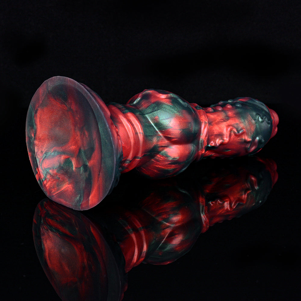 Dildo Knot Chó 9'' Đỏ Giáng Sinh Thú Tính Siêu Khủng