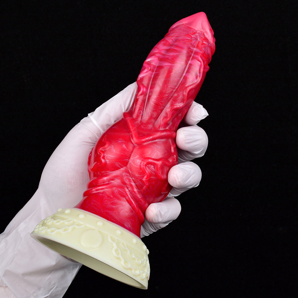 Dog Dildo Fantasy Red Texture 7Inch Nút Đỏ Siêu Mê Hoặc