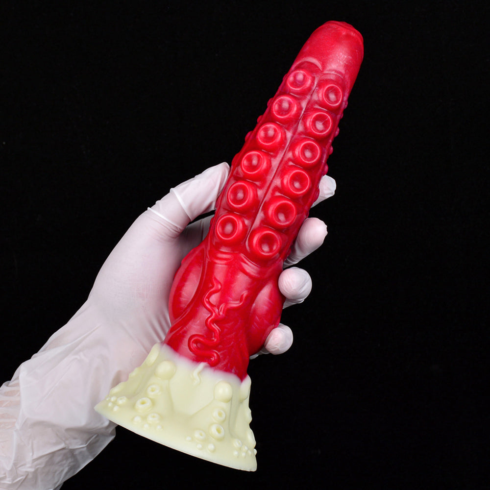 Monster Tentacle Knot Dildo Đỏ 9Inch Khủng Khiếp