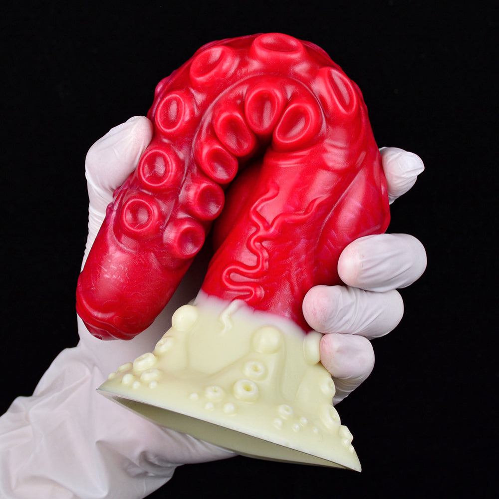 Monster Tentacle Knot Dildo Đỏ 9Inch Khủng Khiếp