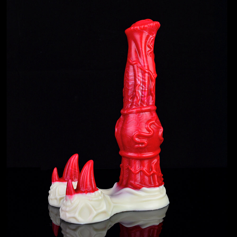 Dildo Ngựa Đỏ 25cm Nanh Vuốt Đáy Lớn Mạnh