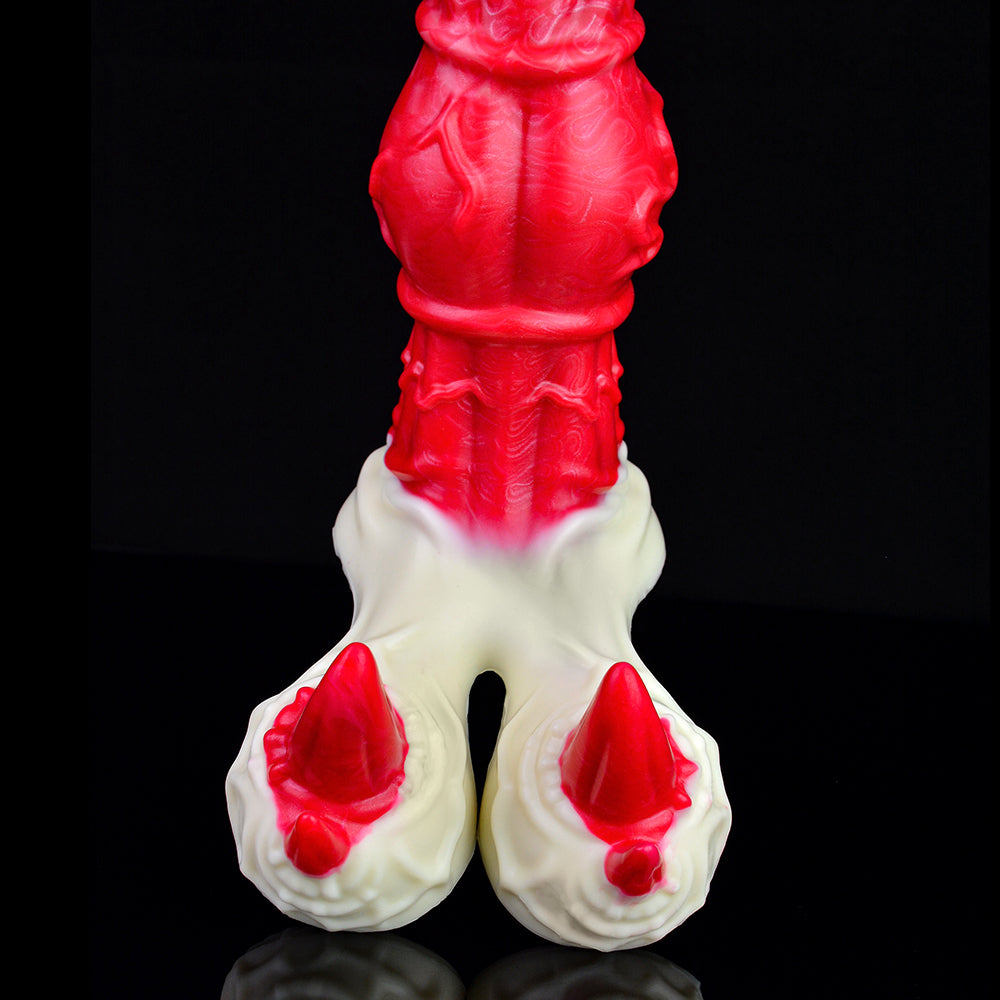 Dildo Ngựa Đỏ 25cm Nanh Vuốt Đáy Lớn Mạnh