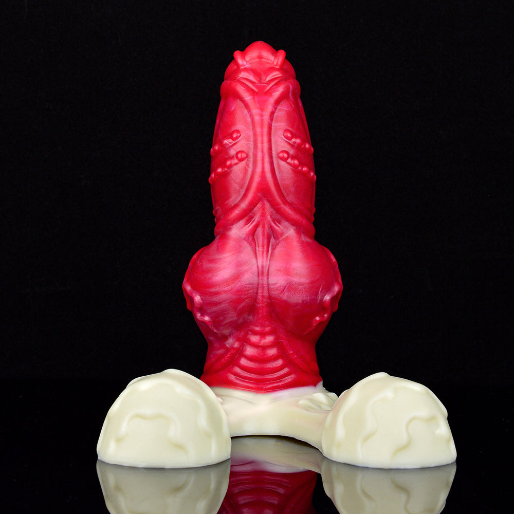 Dog Dildo 7 inch ball knot đỏ dày 7.9cm siêu thực fantasy