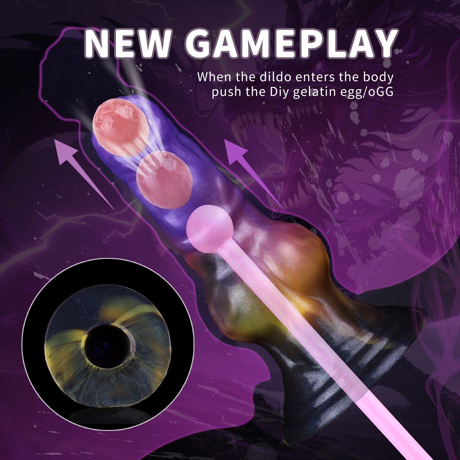 Alien Ovipositor Dildo Silicone Đẻ Trứng Fantasy Siêu Thực