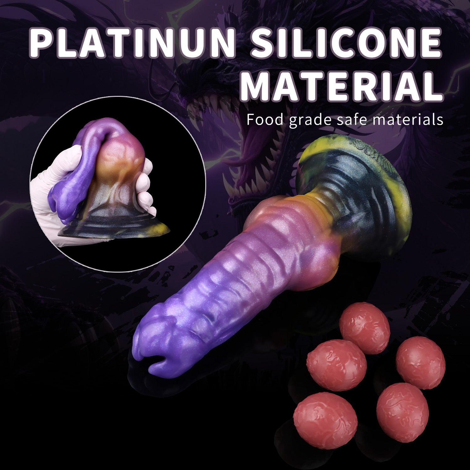 Alien Ovipositor Dildo Silicone Đẻ Trứng Fantasy Siêu Thực