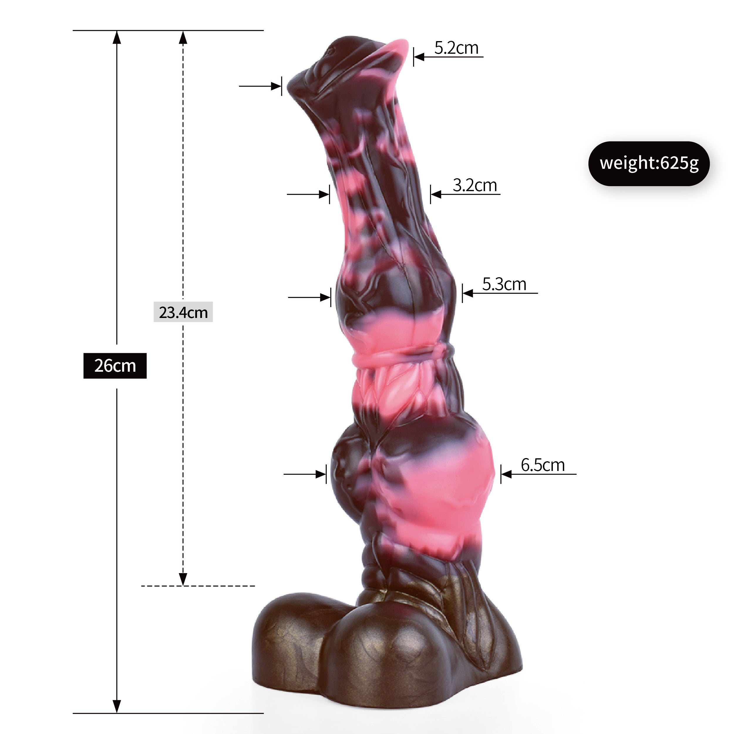 Dildo ngựa 26cm knot 5.2cm bắn tinh siêu thật mãnh liệt