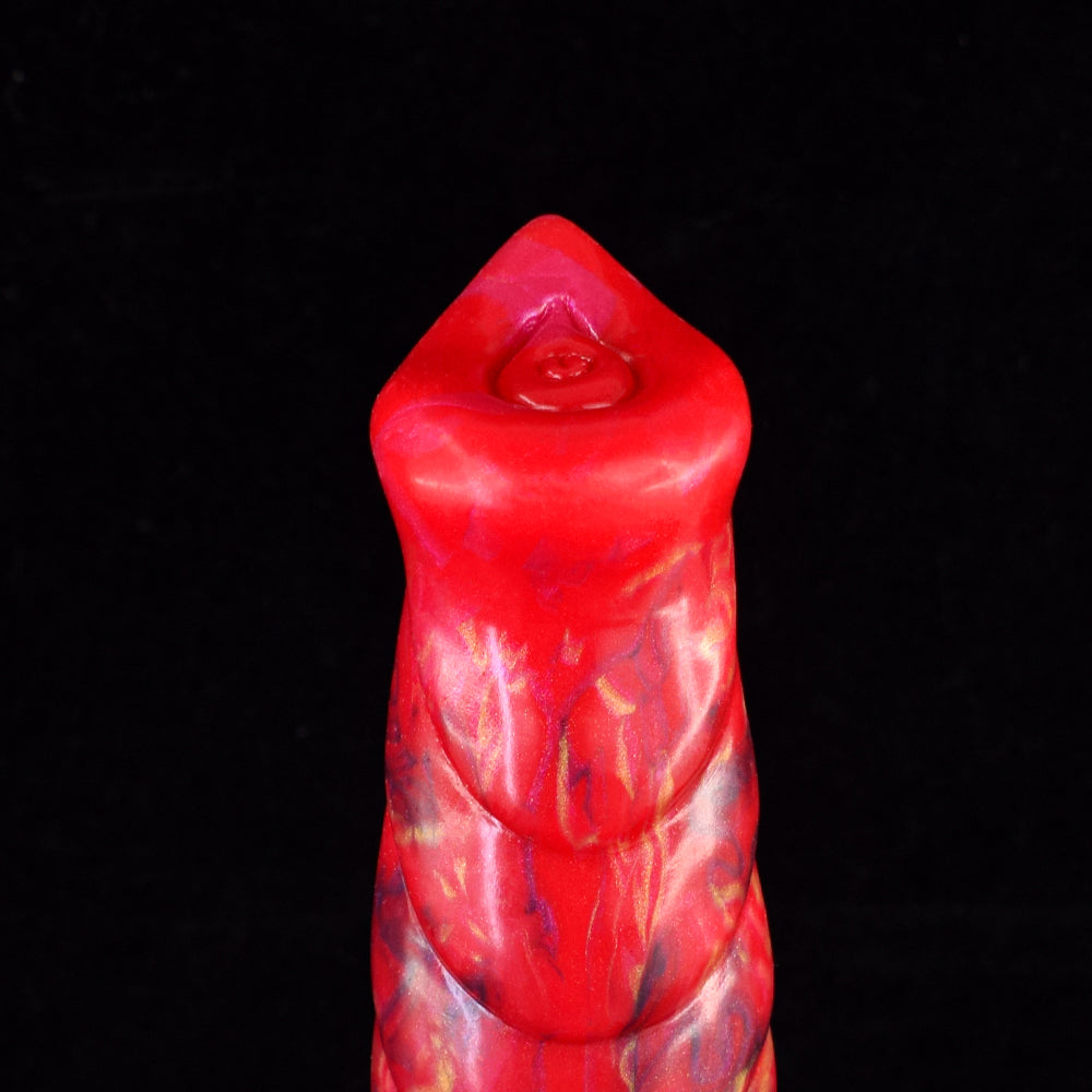 Wolf Dildo Đỏ Lửa 23cm Gân Guốc Hoang Dã Thực Tế