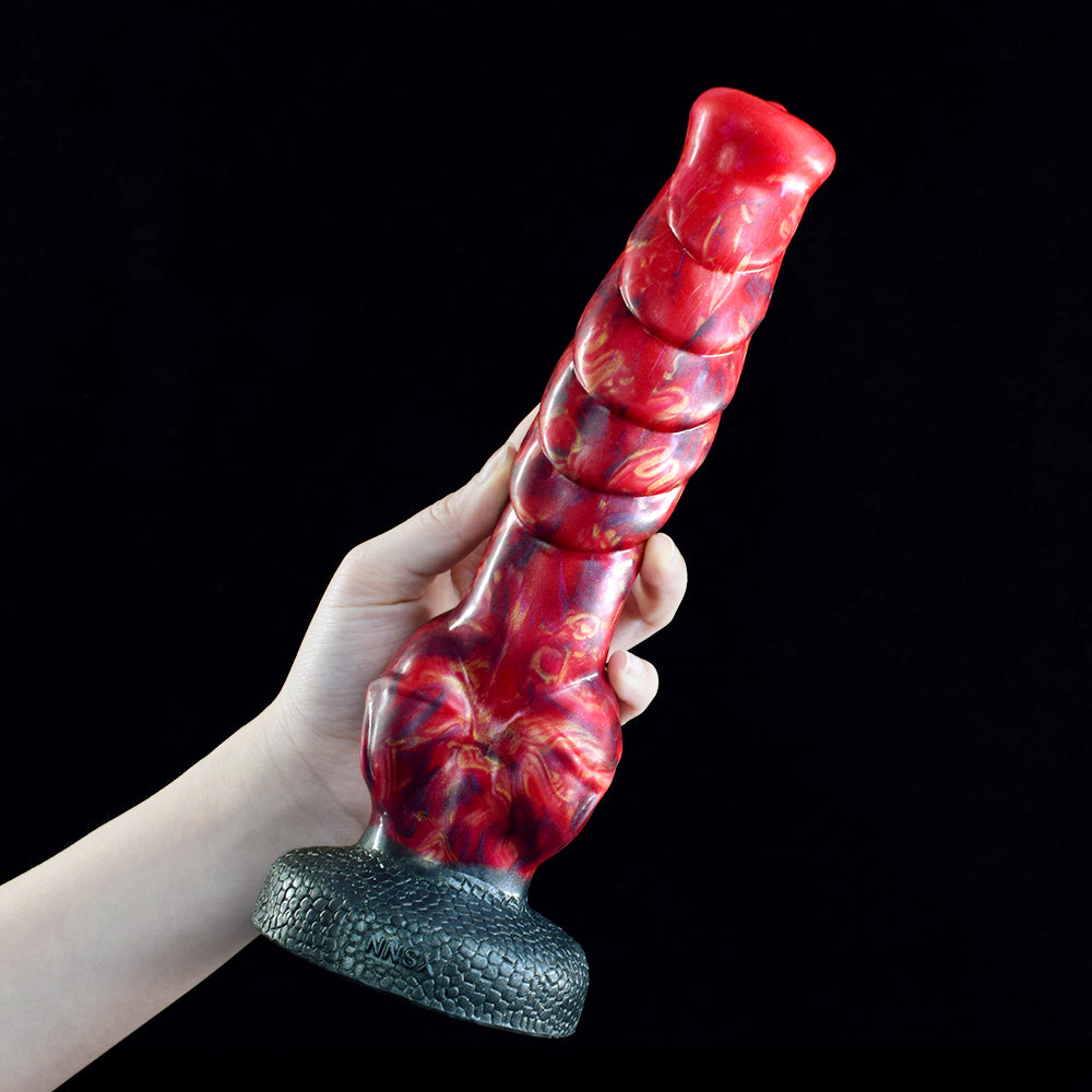 Wolf Dildo Đỏ Lửa 23cm Gân Guốc Hoang Dã Thực Tế