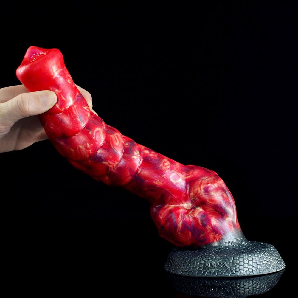 Wolf Dildo Đỏ Lửa 23cm Gân Guốc Hoang Dã