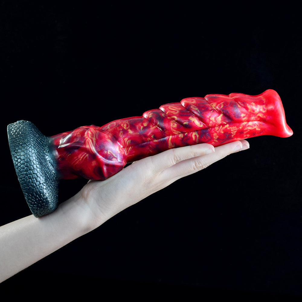 Wolf Dildo Đỏ Lửa 23cm Gân Guốc Hoang Dã