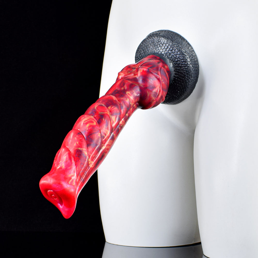 Wolf Dildo Đỏ Lửa 23cm Gân Guốc Hoang Dã