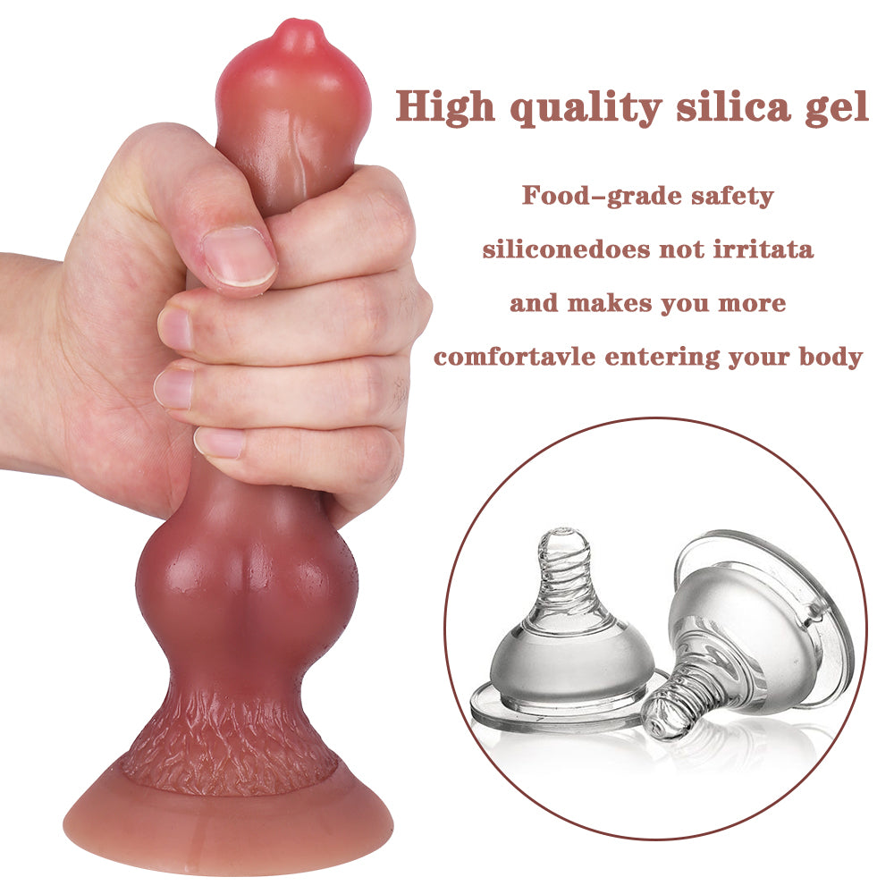 Dildo dog knot silicone 7 inch nút kích thích fantasy Dildo dog knot silicone 7 inch nút kích thích fantasy