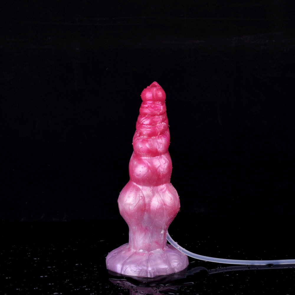 Dog Dildo 9 Inch Beaded Phun Gradient Kỳ Lạ Đỉnh