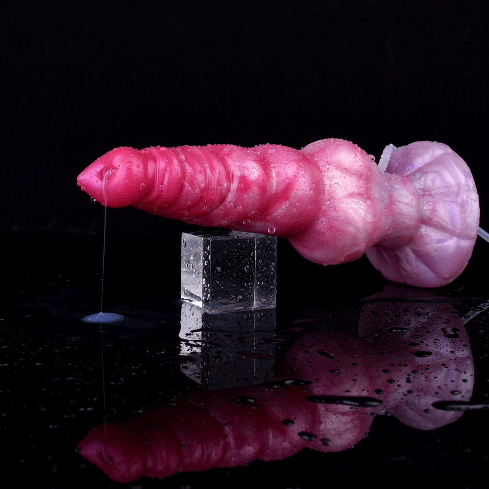 Dog Dildo 9 Inch Beaded Phun Gradient Kỳ Lạ Đỉnh