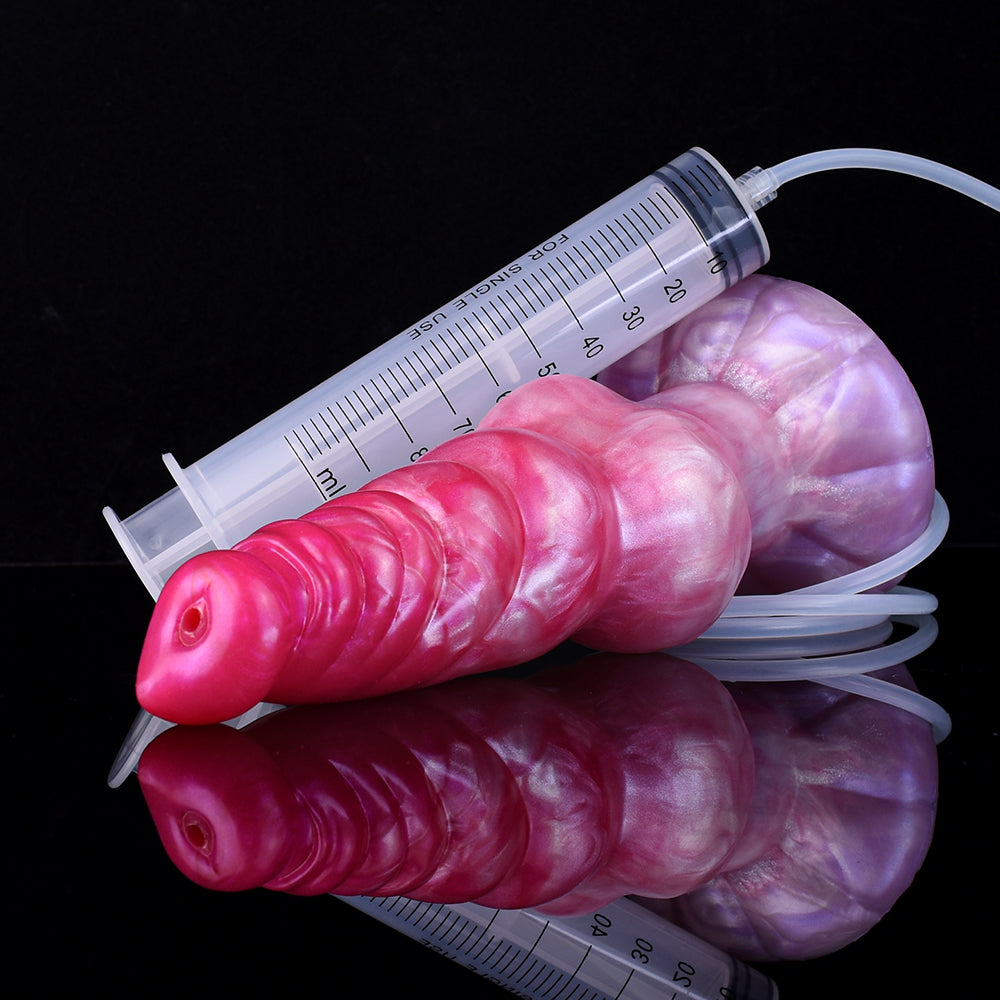 Dog Dildo 9 Inch Beaded Phun Gradient Kỳ Lạ Đỉnh