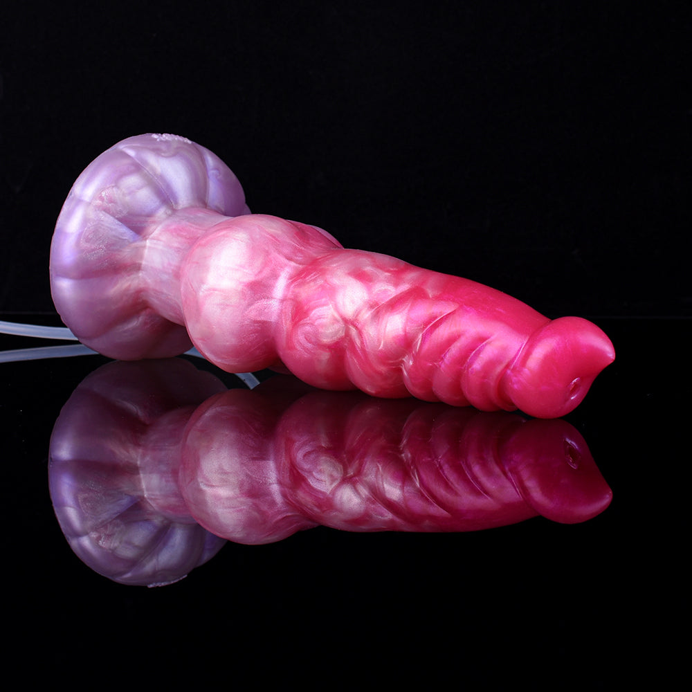 Dog Dildo 9 Inch Beaded Phun Gradient Kỳ Lạ Đỉnh