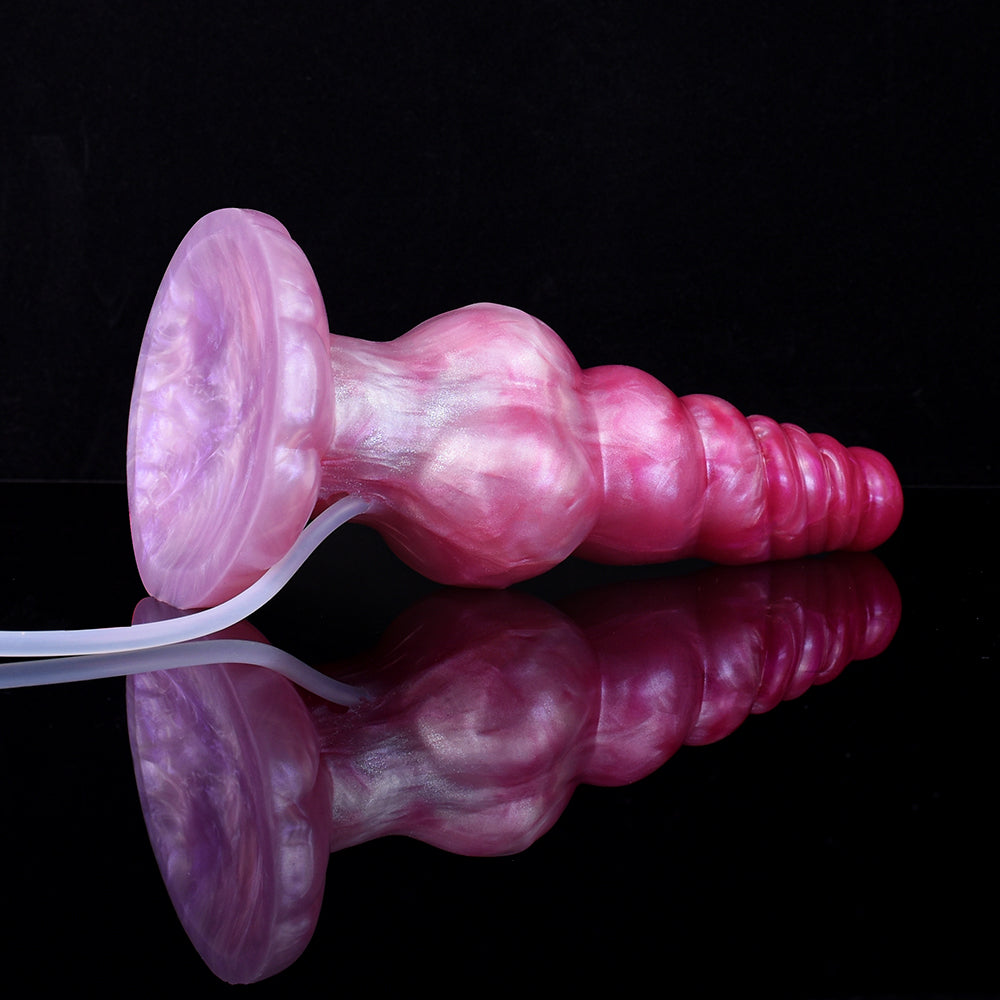Dog Dildo 9 Inch Beaded Phun Gradient Kỳ Lạ Đỉnh