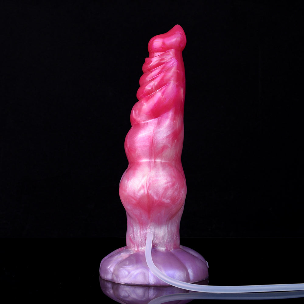 Dog Dildo 9 Inch Beaded Phun Gradient Kỳ Lạ Đỉnh