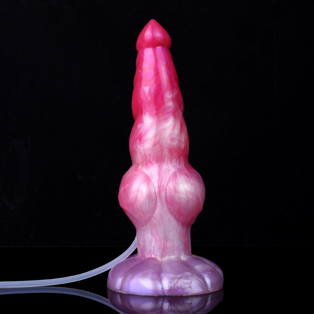 Dog Dildo 9 Inch Beaded Phun Gradient Kỳ Lạ Đỉnh