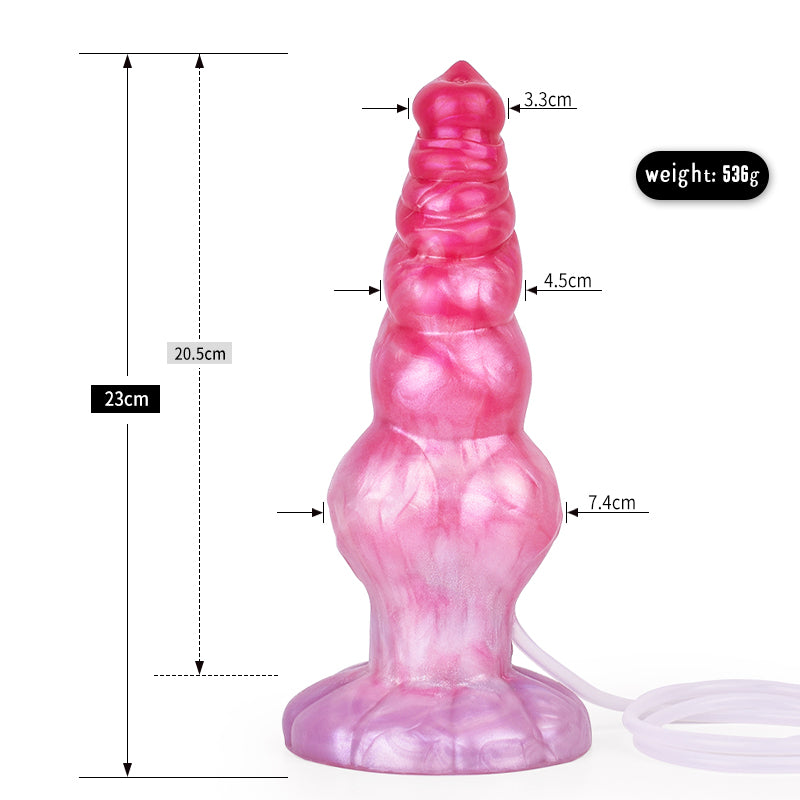 Dog Dildo 9 Inch Beaded Phun Gradient Kỳ Lạ Đỉnh