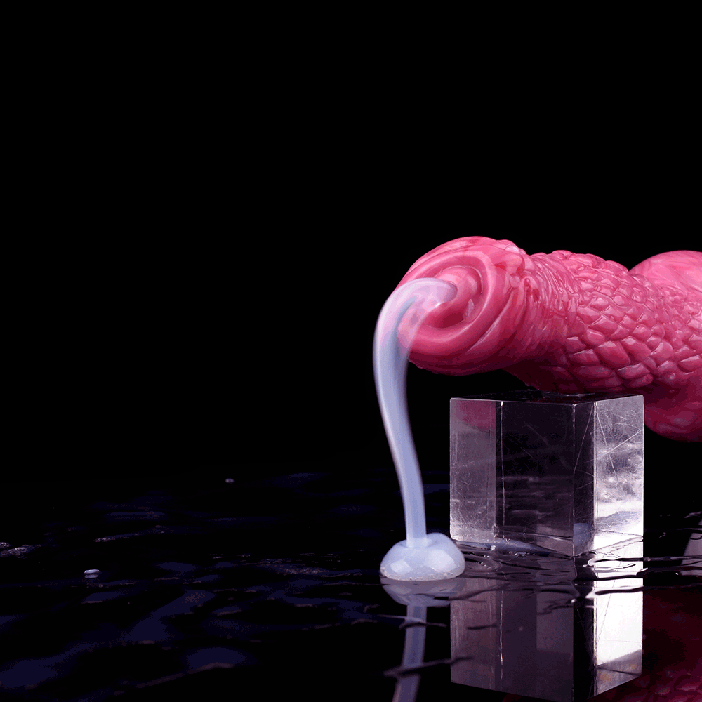 Monster Dog Dildo 8 Inch Phun Nước Hồng Fantasy Thực Tế