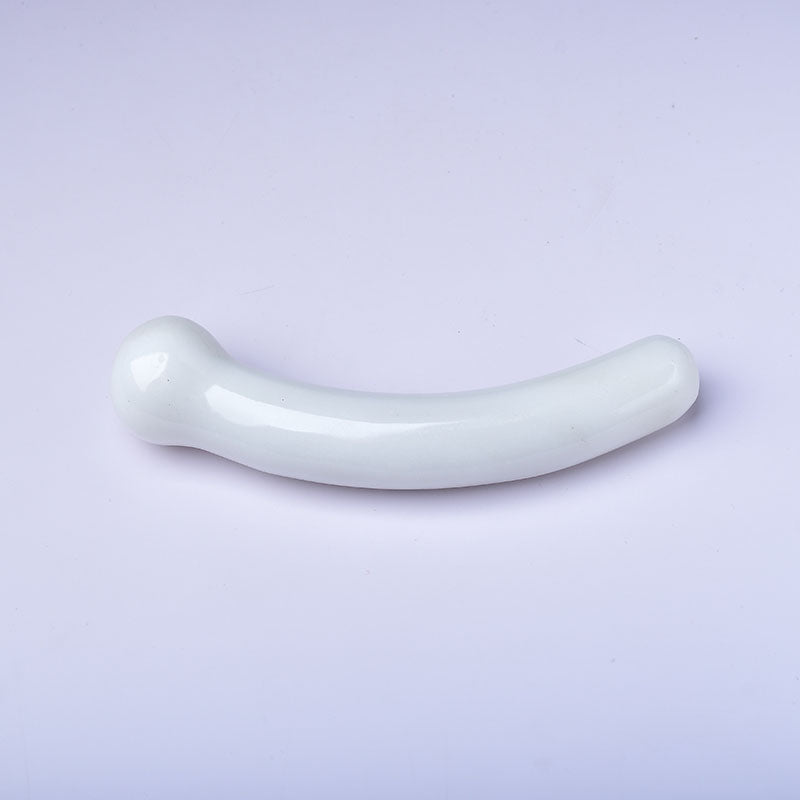 White Aventurine Dildo Thạch Anh Cong Thỏa Mãn Sâu