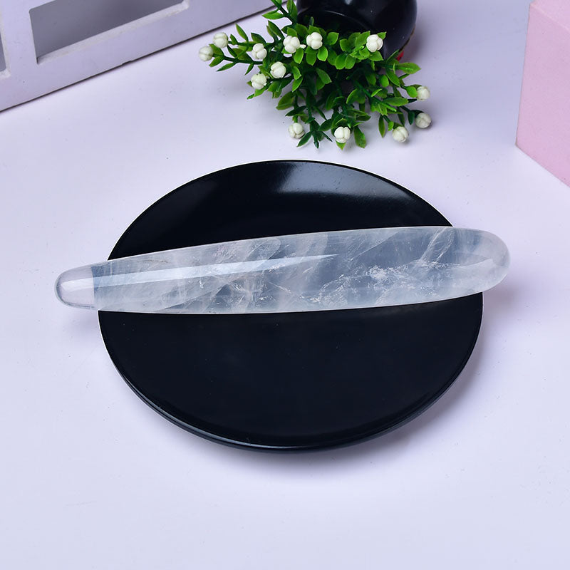 Dildo pha lê trắng 17cm tự nhiên quartz