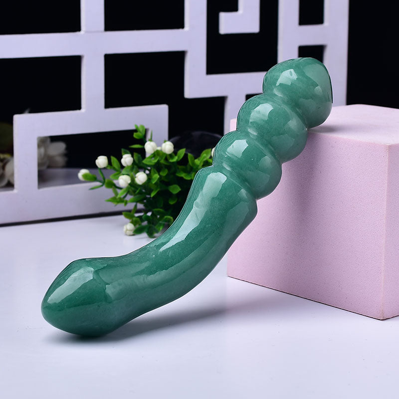 Green Aventurine crystal dildo cong G-spot ngọc thăng hoa