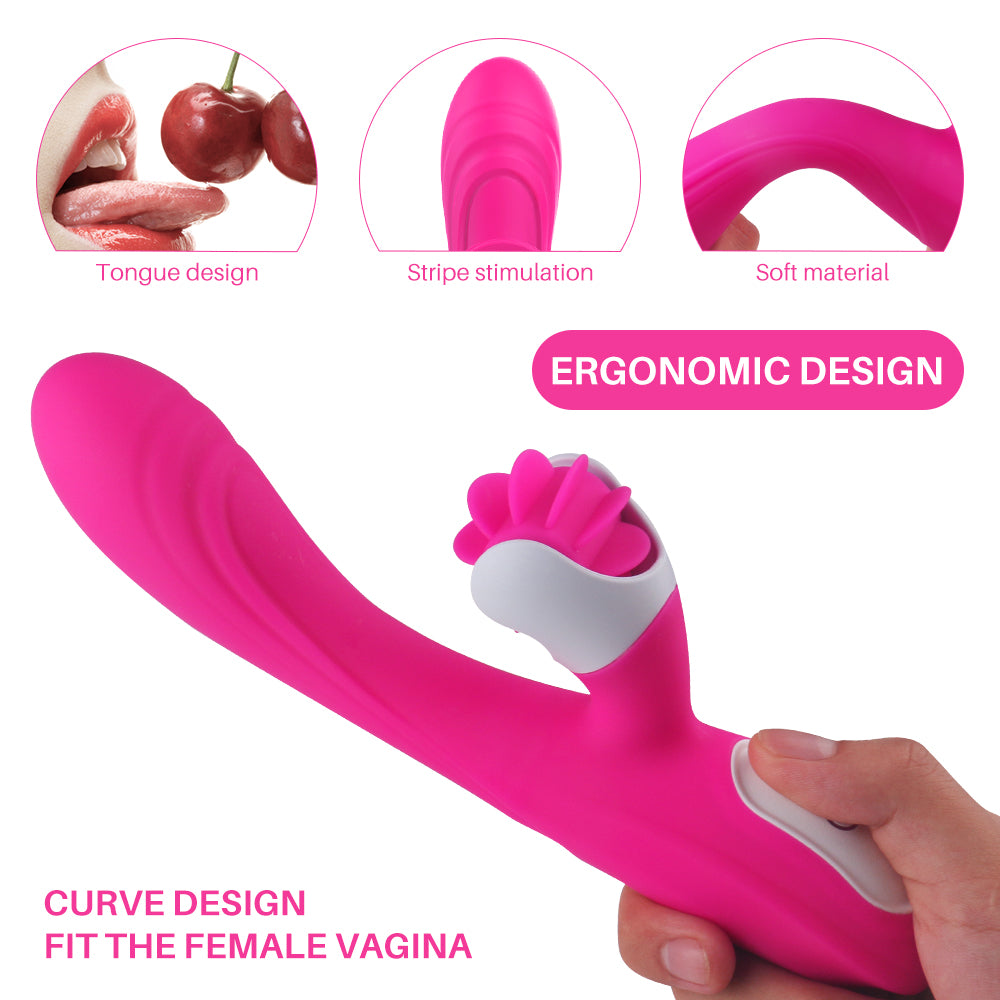 Vibro thỏ G-spot clitoris 9 mode silicone an toàn