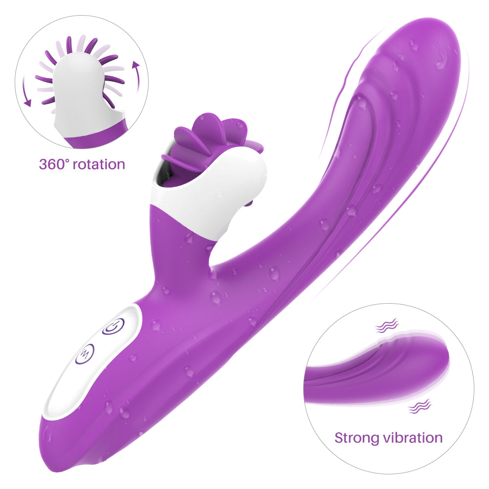 Vibro thỏ G-spot clitoris 9 mode silicone an toàn