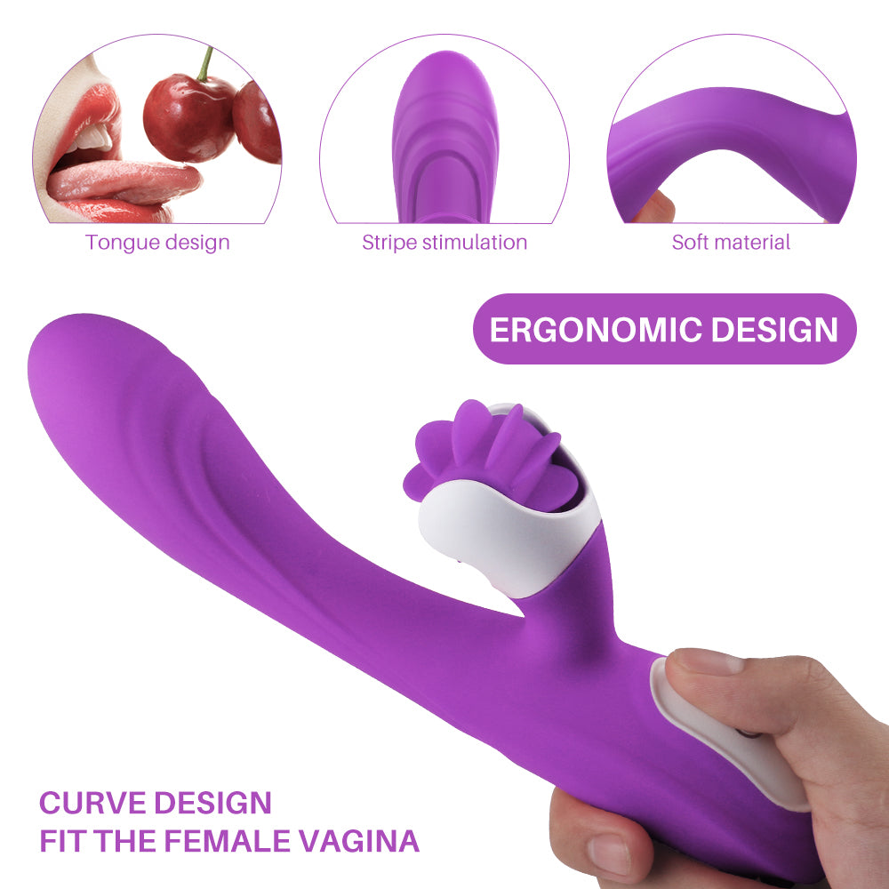 Vibro thỏ G-spot clitoris 9 mode silicone an toàn