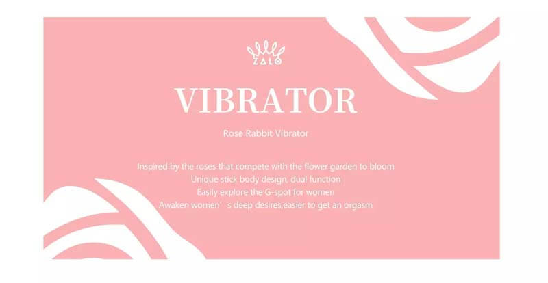 Zalo Rose Rabbit Vibrator G-spot Clit Siêu Mạnh Mẽ