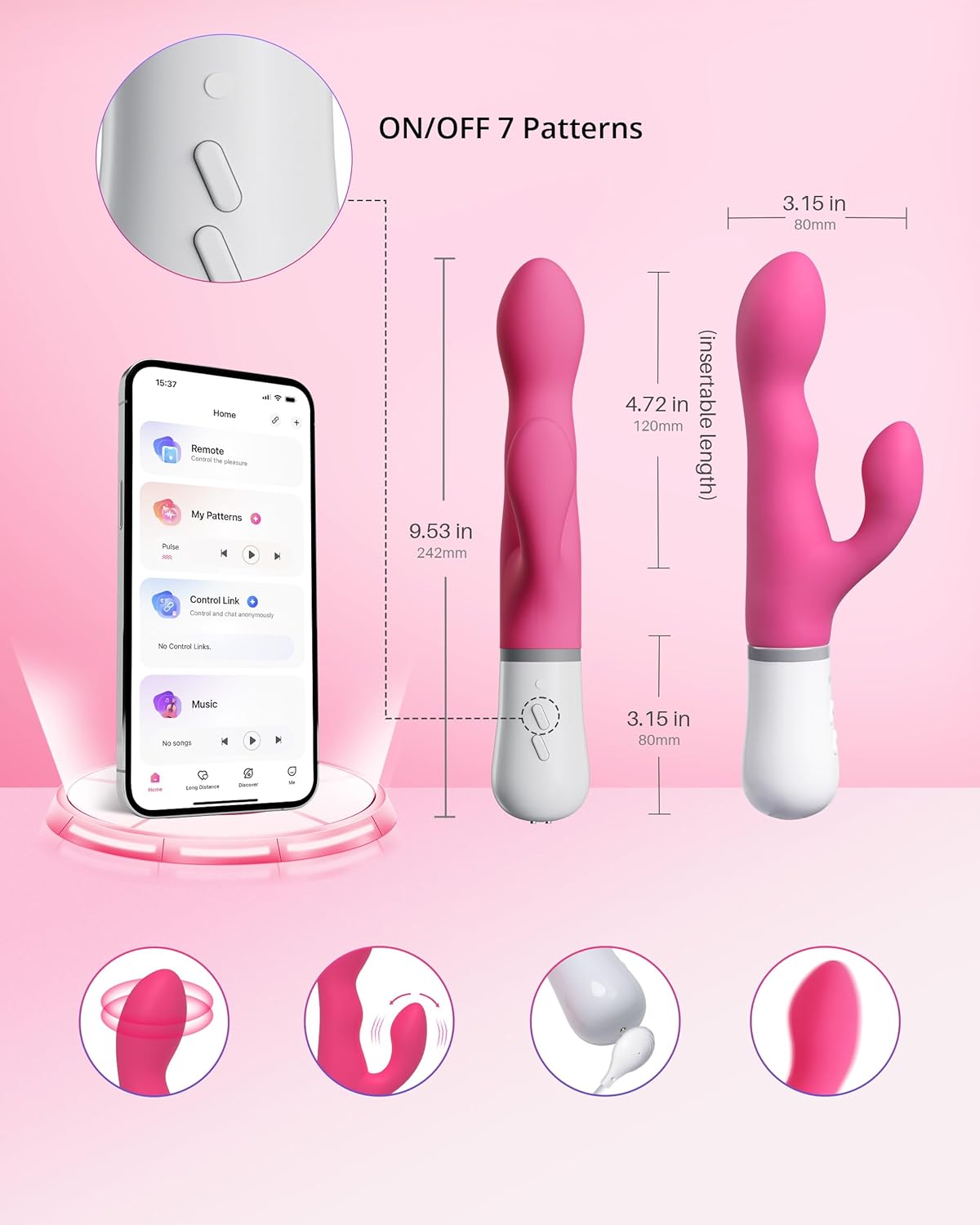 Nora Lovense Rabbit Thỏa Mãn Gáy Âm Đạo APP