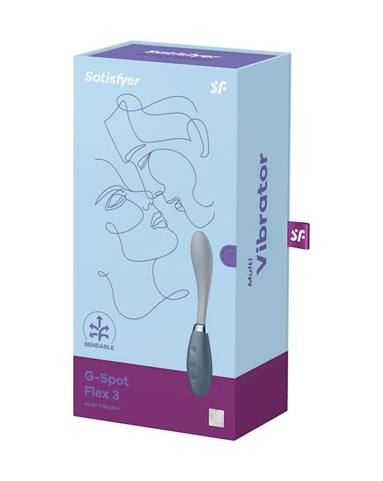 Satisfyer G-spot Flex 3 Đa Năng Uốn Cong Hồng Xám Siêu Sướng